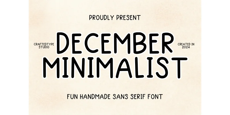 December Minimalist Font by CraftedType Studio — Sans Serif Font