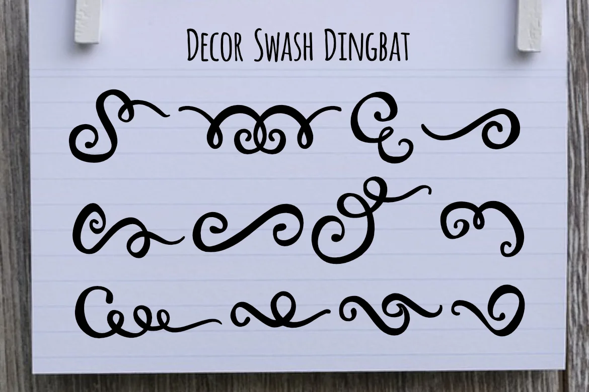 Decor Swash Dingbat by LebahStudio — Dingbats Font