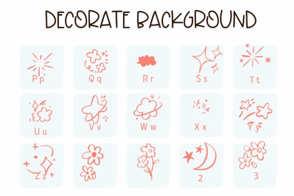 Decorate Background by Sirinart — Dingbats Font — thumbnail 3