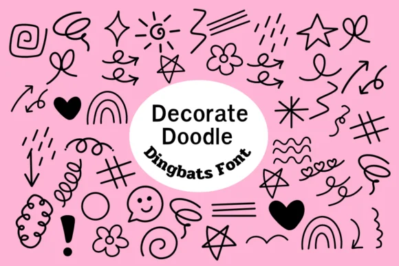 Decorate Doodle by Nun Sukhwan — Dingbats Font