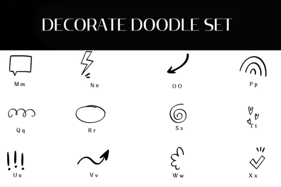Decorate Doodle Set by Heartcraft Atelier — Dingbats Font — thumbnail 3