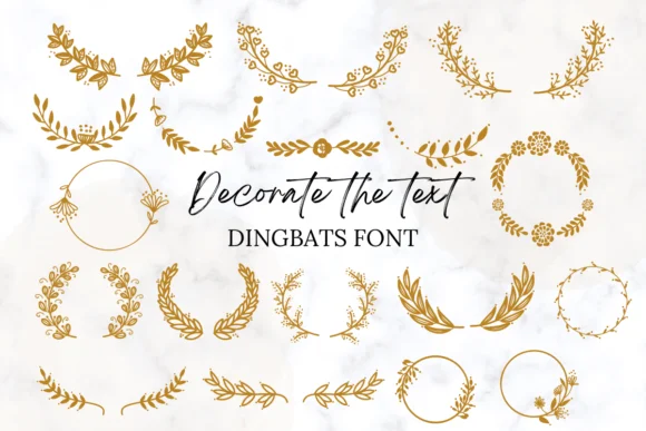 Decorate the Text by Nun Sukhwan — Dingbats Font
