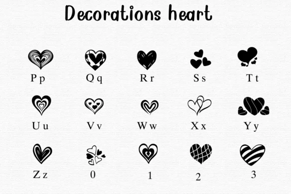Decorations Heart by Nongyao — Dingbats Font — thumbnail 3