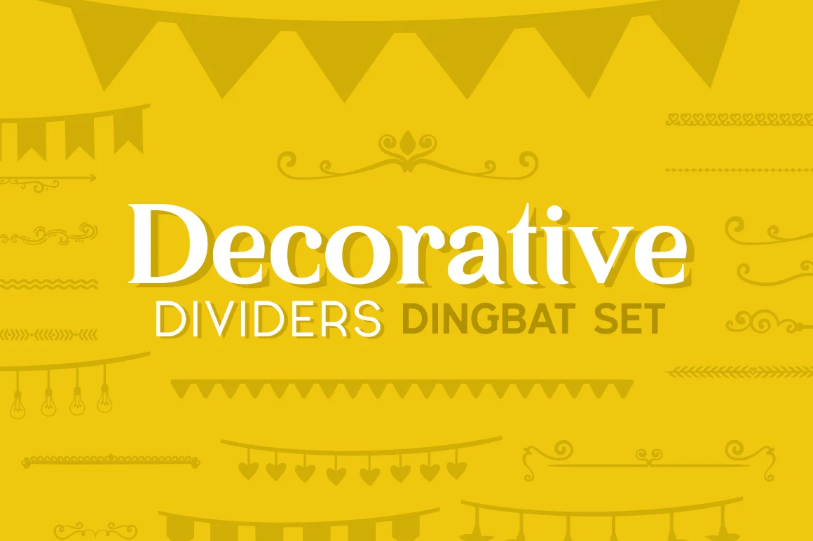Decorative Dividers Dingbat Set by Creative Fabrica Fonts — Dingbats Font