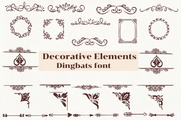 Decorative Elements by Nongyao — Dingbats Font