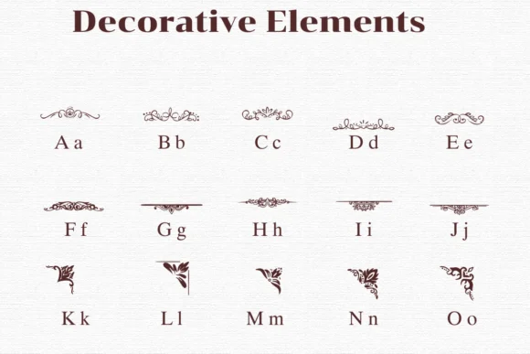 Decorative Elements by Nongyao — Dingbats Font — thumbnail 2