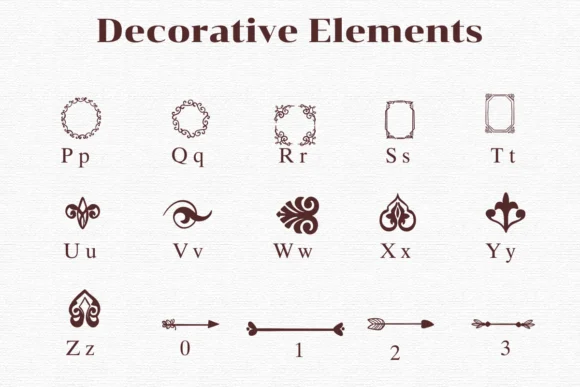 Decorative Elements by Nongyao — Dingbats Font — thumbnail 3