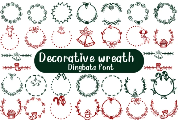 Decorative Wreath by Nongyao — Dingbats Font