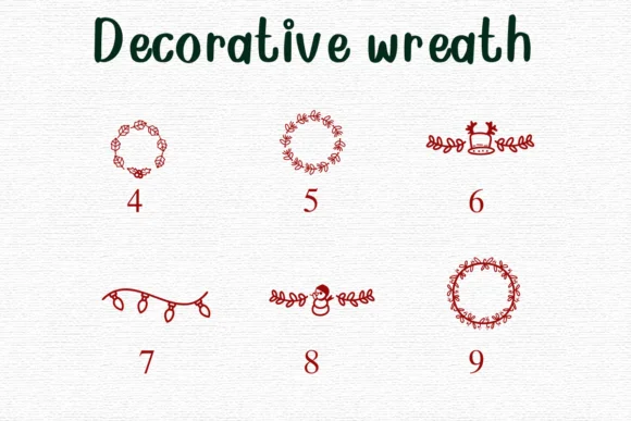 Decorative Wreath by Nongyao — Dingbats Font — thumbnail 4