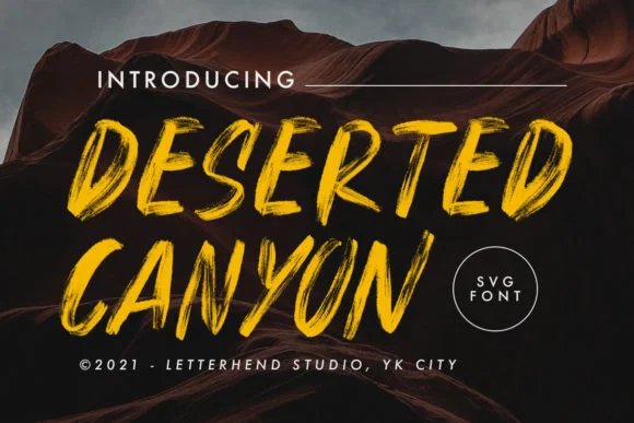 Deserted Canyon by letterhend — Color Fonts Font