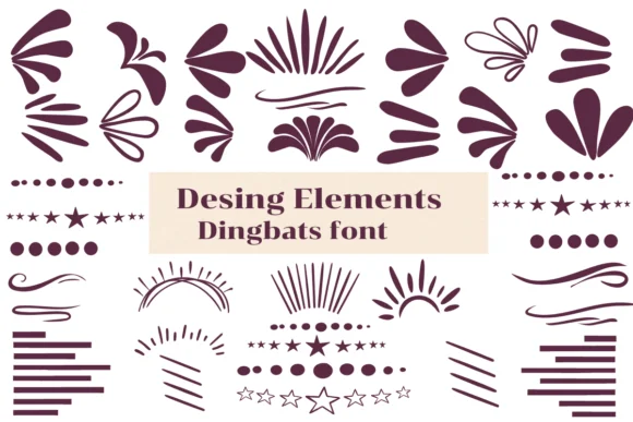 Design Elements by BK Creative Designs — Dingbats Font