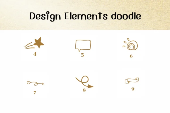 Design Elements Doodle by Ketsarin — Dingbats Font — thumbnail 4