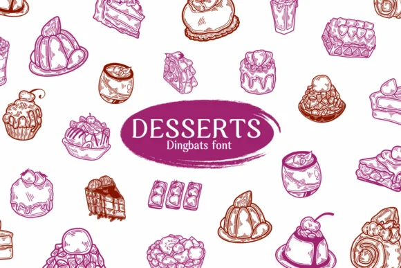 Desserts by Suphitchaya — Dingbats Font