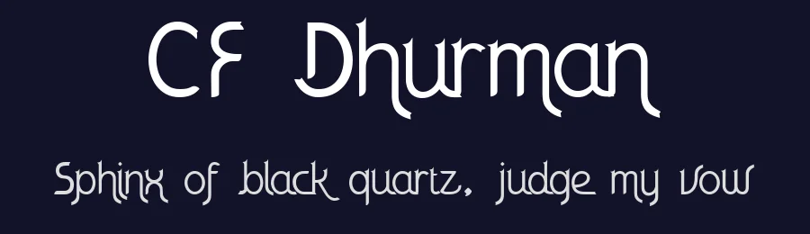 CF Dhurman by Indotype Foundry — Decorative Font — thumbnail 2