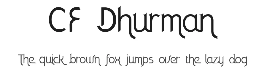 CF Dhurman by Indotype Foundry — Decorative Font