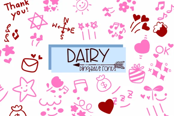 Diary by Sirinart — Dingbats Font