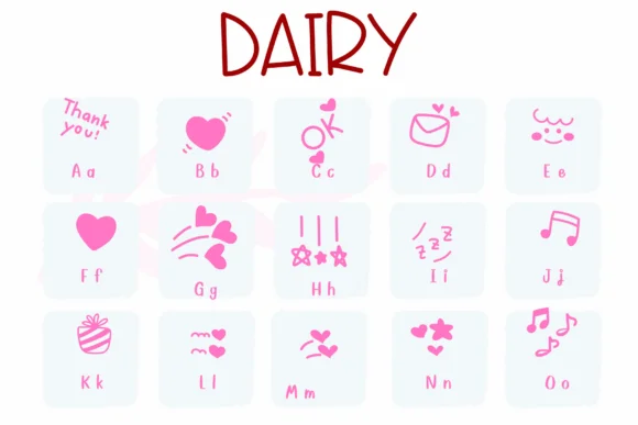 Diary by Sirinart — Dingbats Font — thumbnail 2