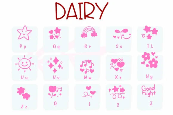 Diary by Sirinart — Dingbats Font — thumbnail 3