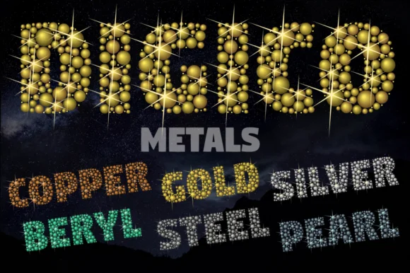 Digico Metals by LumiDigiPrints — Color Fonts Font