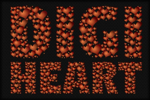 Digiheart by glukfonts — Color Fonts Font