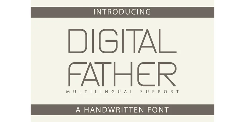 Digital Father Font by Densu Creative by Densu Creative β Sans Serif Font