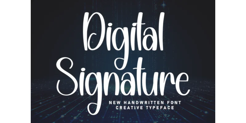 Digital Signature Font by Robbots stores — Display Font