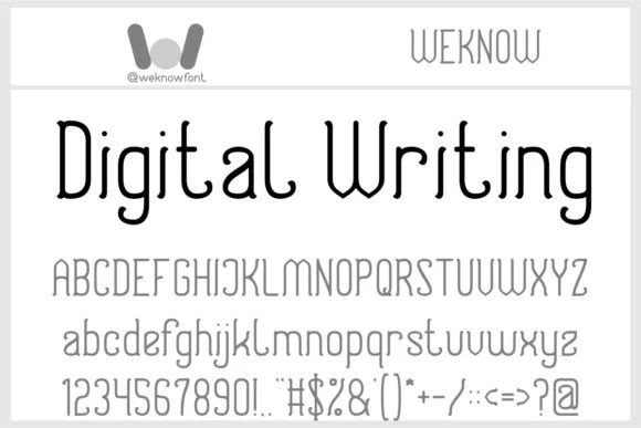 Digital Writing by weknow — Slab Serif Font