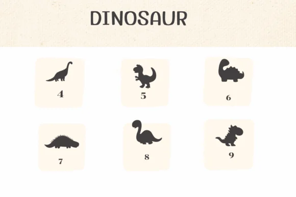 Dinosaur by Ketsarin — Dingbats Font — thumbnail 4