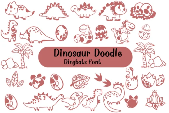 Dinosaur Doodle by Nongyao — Dingbats Font