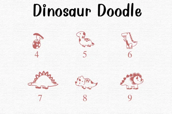 Dinosaur Doodle by Nongyao — Dingbats Font — thumbnail 4