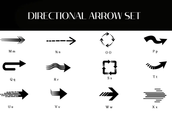 Directional Arrow Set by Heartcraft Atelier — Dingbats Font — thumbnail 3