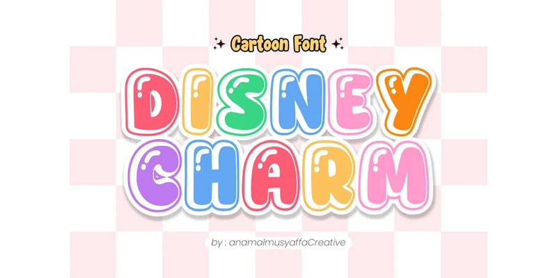 Disneycharm Regular Font by anamalmusyaffaCreative by anamalmusyaffaCreative β Display Font