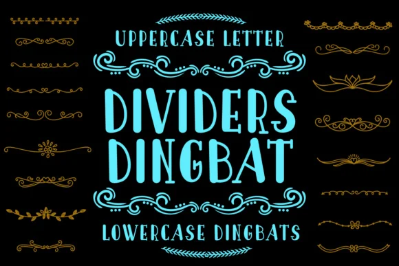 Dividers Dingbat by DogGone Crafting — Dingbats Font