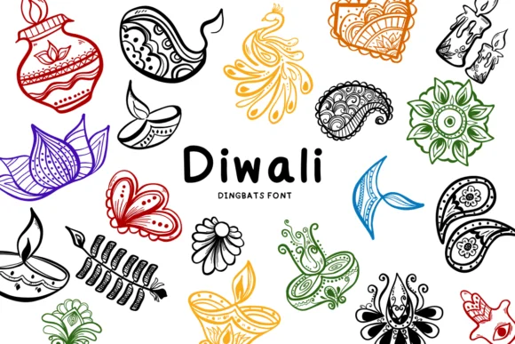 Diwali by Bee piyanuch — Dingbats Font