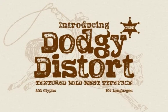 Dodgy Distort by HipFonts โ Slab Serif Font