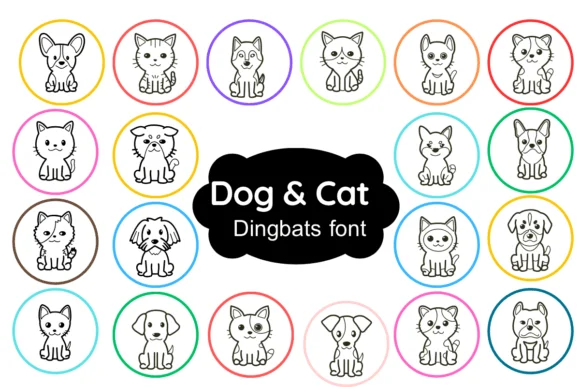Dog and Cat by Nun Sukhwan — Dingbats Font
