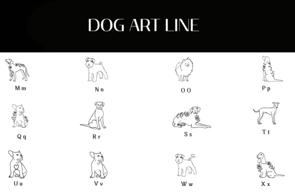 Dog Art Line by Heartcraft Atelier — Dingbats Font — thumbnail 3