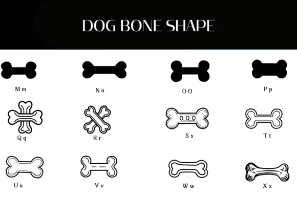 Dog Bone Shape by Heartcraft Atelier — Dingbats Font — thumbnail 3