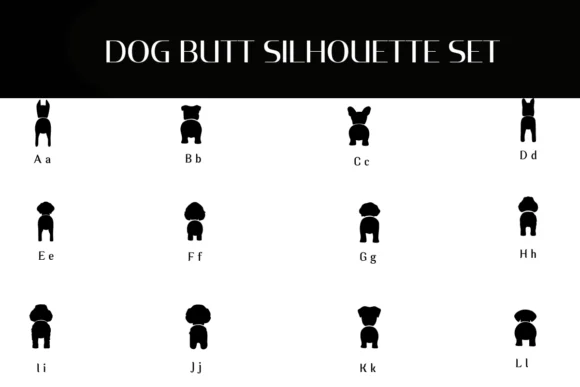 Dog Butt Silhouette Set by Heartcraft Atelier — Dingbats Font — thumbnail 2
