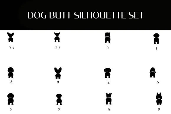 Dog Butt Silhouette Set by Heartcraft Atelier — Dingbats Font — thumbnail 4