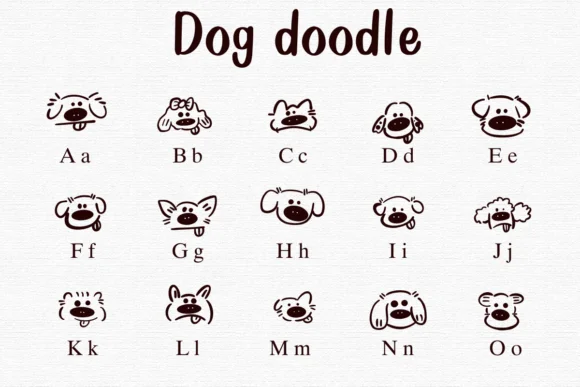 Dog Doodle by Nongyao — Dingbats Font — thumbnail 2