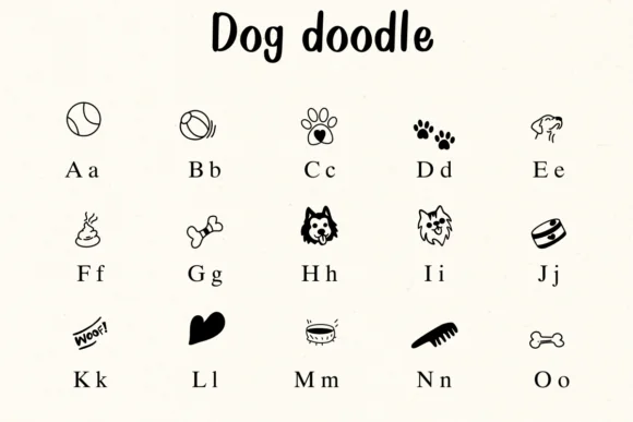 Dog Doodle by Nongyao — Dingbats Font — thumbnail 2