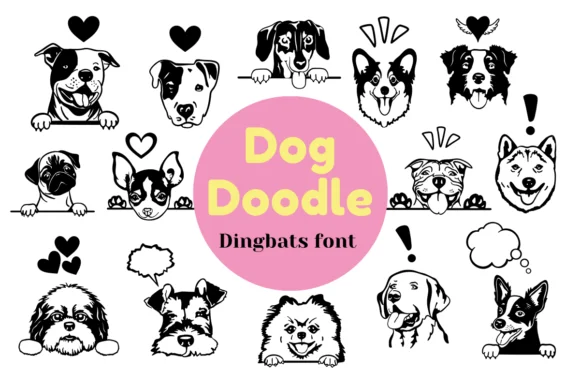 Dog Doodle by Nun Sukhwan — Dingbats Font