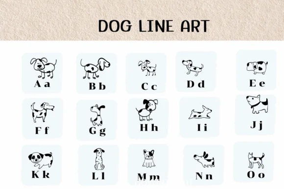 Dog Line Art by Ketsarin — Dingbats Font — thumbnail 2