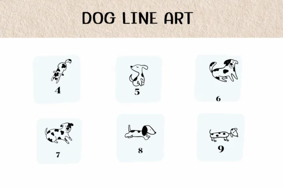 Dog Line Art by Ketsarin — Dingbats Font — thumbnail 4
