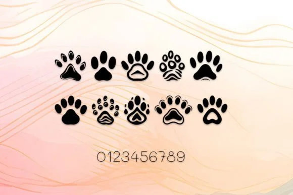 Dog Paws by MOMAT THIRTYONE — Dingbats Font — thumbnail 4