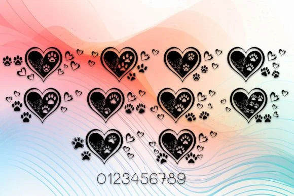 Dog Paws Love by MOMAT THIRTYONE — Dingbats Font — thumbnail 3