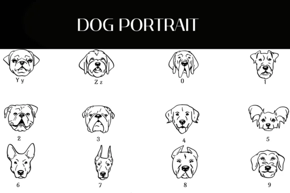 Dog Portrait by Heartcraft Atelier — Dingbats Font — thumbnail 4