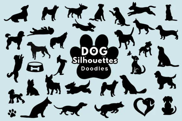 Dog Silhouettes by Pui Art — Dingbats Font