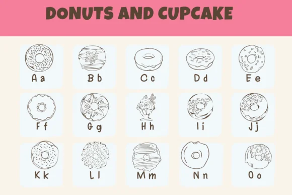 Donuts and Cupcake by Sirinart — Dingbats Font — thumbnail 2